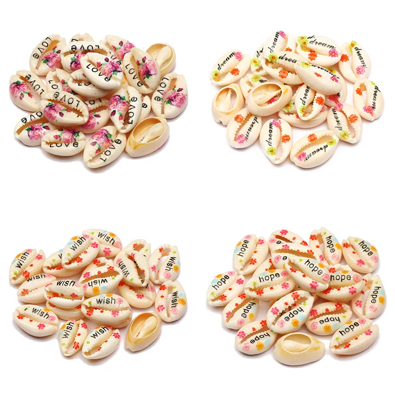 

20 штук/партия натуральный разрисованный 10-20 мм распорка Каури раковины бусины для самостоятельного изготовления изготовление, поиск ювели...