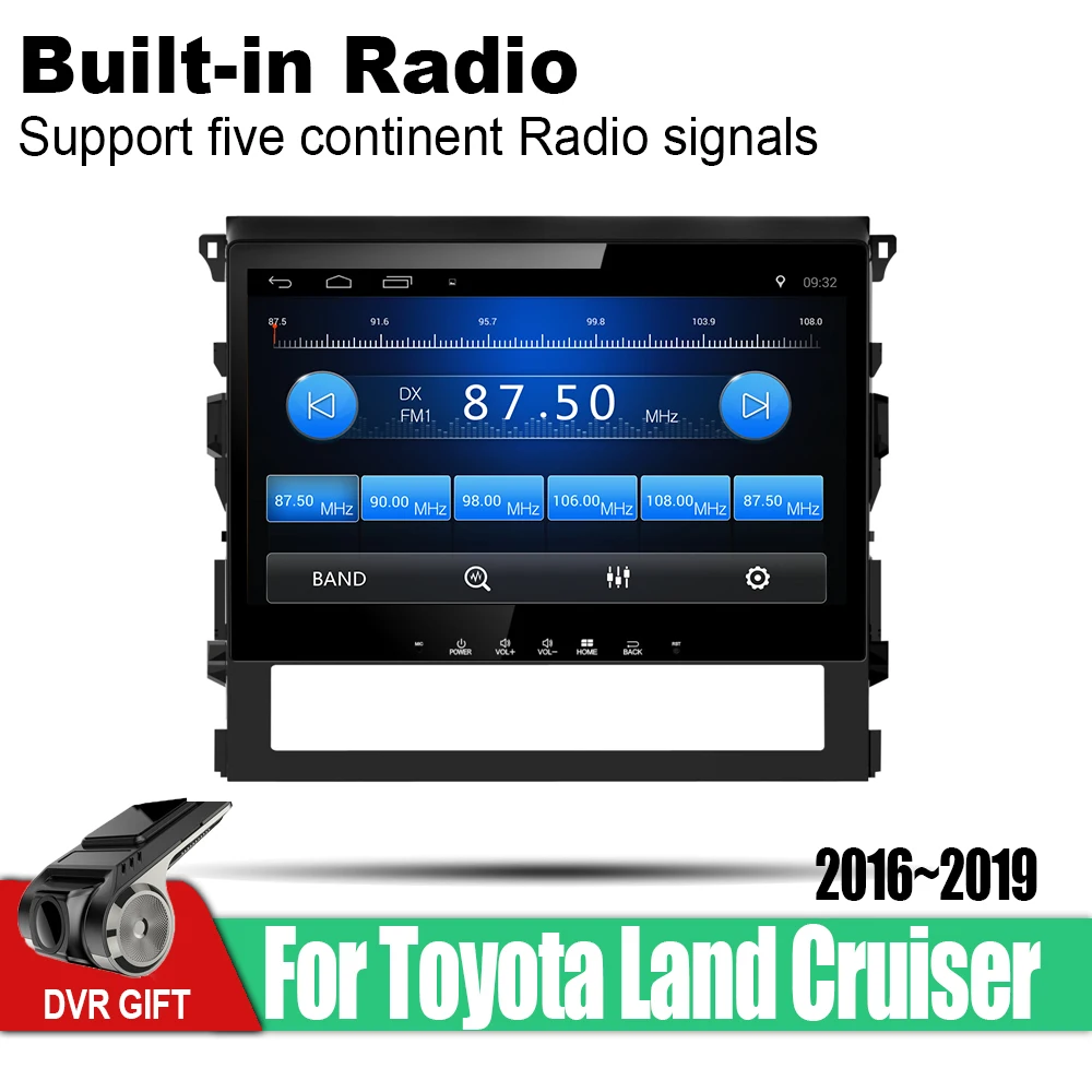 ZaiXi Android автомобильный GPS мультимедийный плеер для Toyota Land Cruiser 2016 ~ 2019