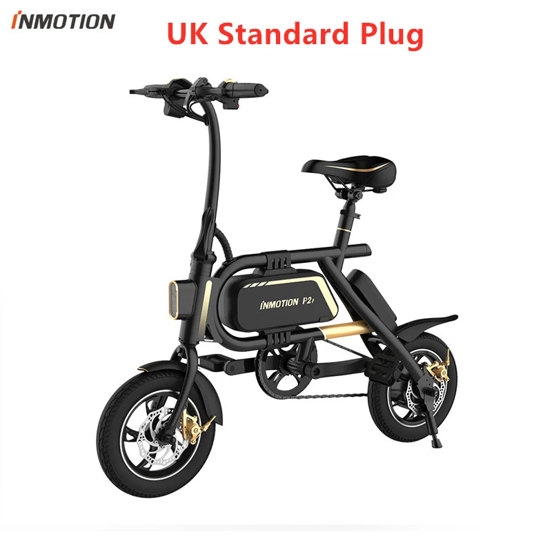 UK Standard Plug Складной велосипед Inmotion P2F P2 E, 36 В, 23,2 Ач/7,8 Ач, аккумулятор 350 Вт, 30 км/ч, 12 дюймов, CE FCC, мини электрический велосипед - Цвет: UK Standard Plug