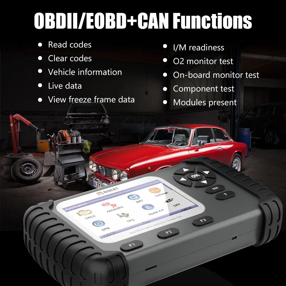 VIDENT iAuto 702 Pro мульти-аппликатор сервисный Инструмент поддержка ABS/SRS/EPB/DPF iAuto702 Pro