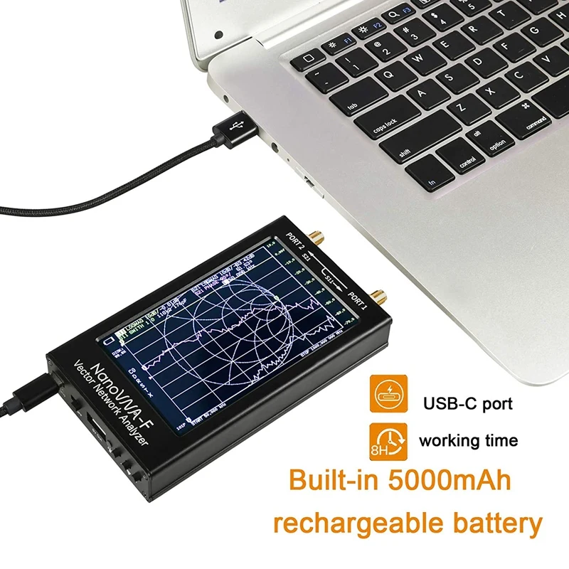 

NanoVNA-F Vector Network Analyzer HF VHF UHF UV VNA Antenna Analyzer 10KHz-1.5GHz 4.3 Inch Press Sn