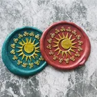 Солнце и луна с кельтским воском печать ретро деревянный штамп печать воска печать Свадебный Декоративный штамп восковые уплотнения