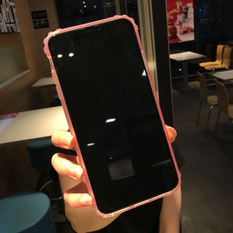 

Soft TPU Protection Cover For iPhone 11 Pro X XR XS Max 8 7 6 6S Plus Fashion colorful Transparent Anti-shock Frame Phone Case