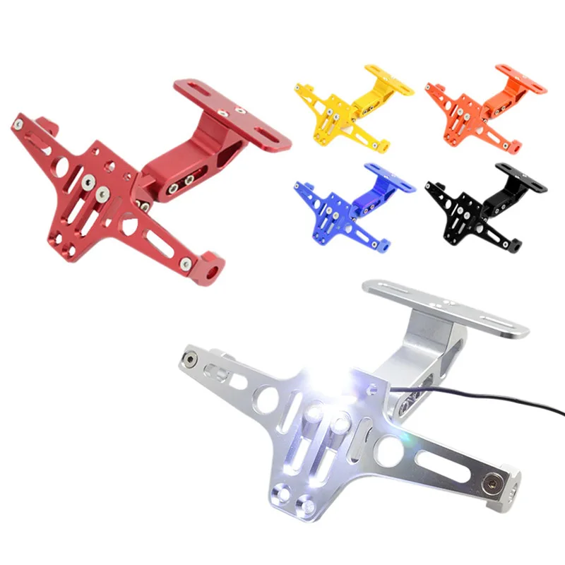 Универсальный Регулируемый Алюминиевый держатель для номерного знака мотоцикла