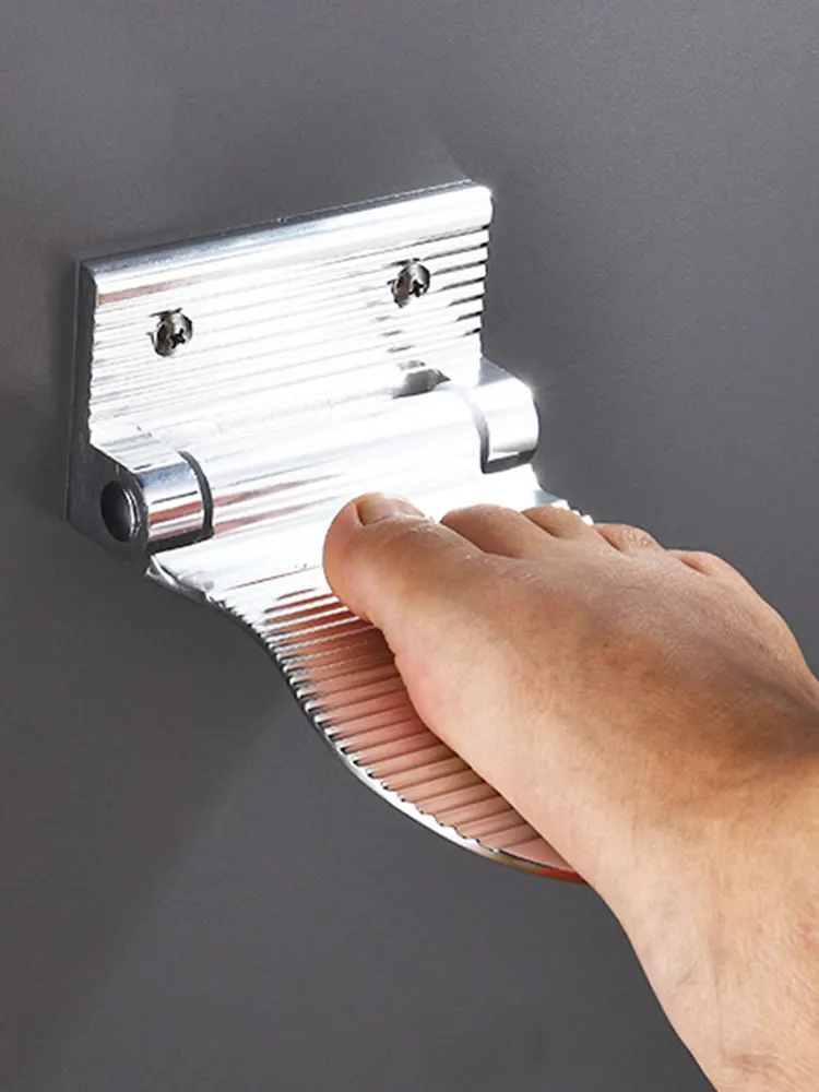 

Space Aluninum Bathroom Pedal Shower Room Anti-slip Safety Foot Rest Safety Pedal Hanger Bathroom Shelf Accessory