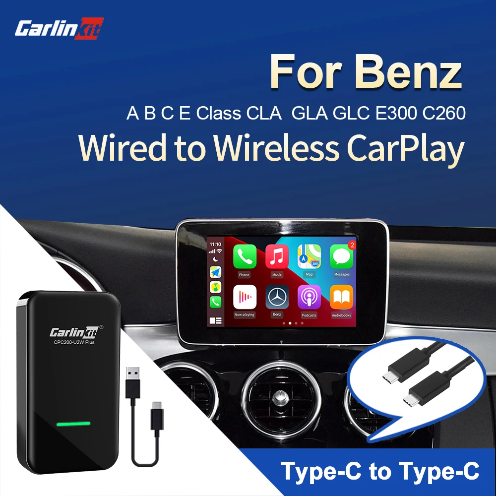 Carlinkit 3 0 CarPlay беспроводной активатор для Benz A B C CLS E GLA GLE GLC CLA 220D C260 2015 2020 адаптер