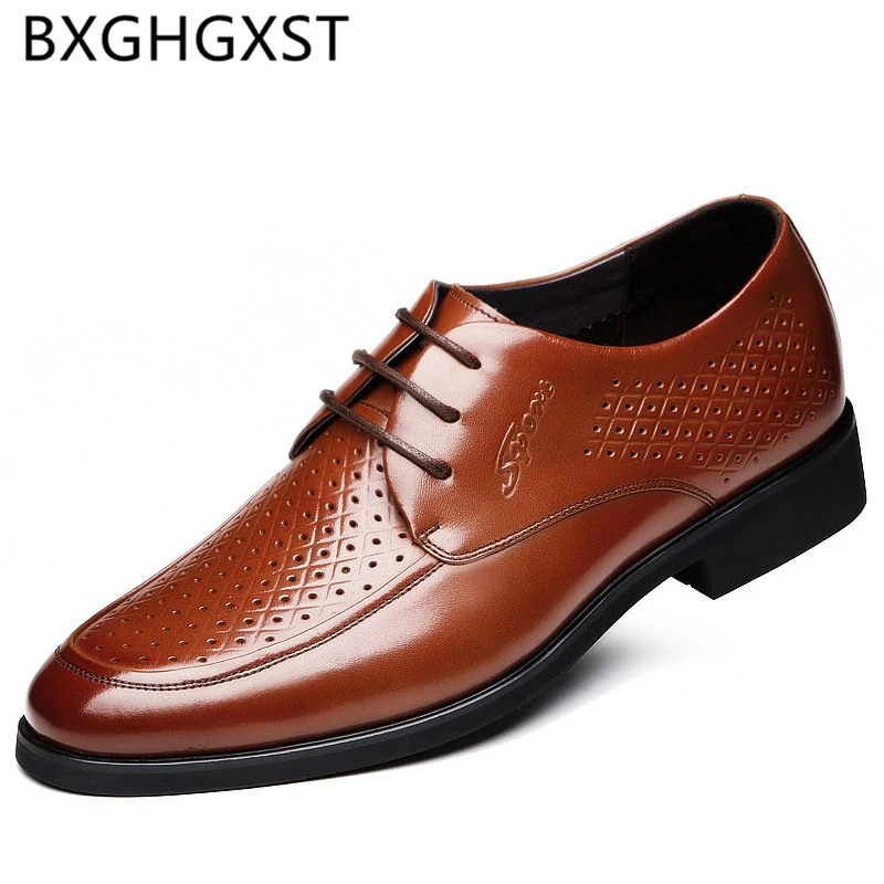 

Oxford Shoes for Men Formal Italian Mens Shoes Genuine Leather Coiffeur Office Shoes Men Classic Brown Dress Zapatos Para Hombre