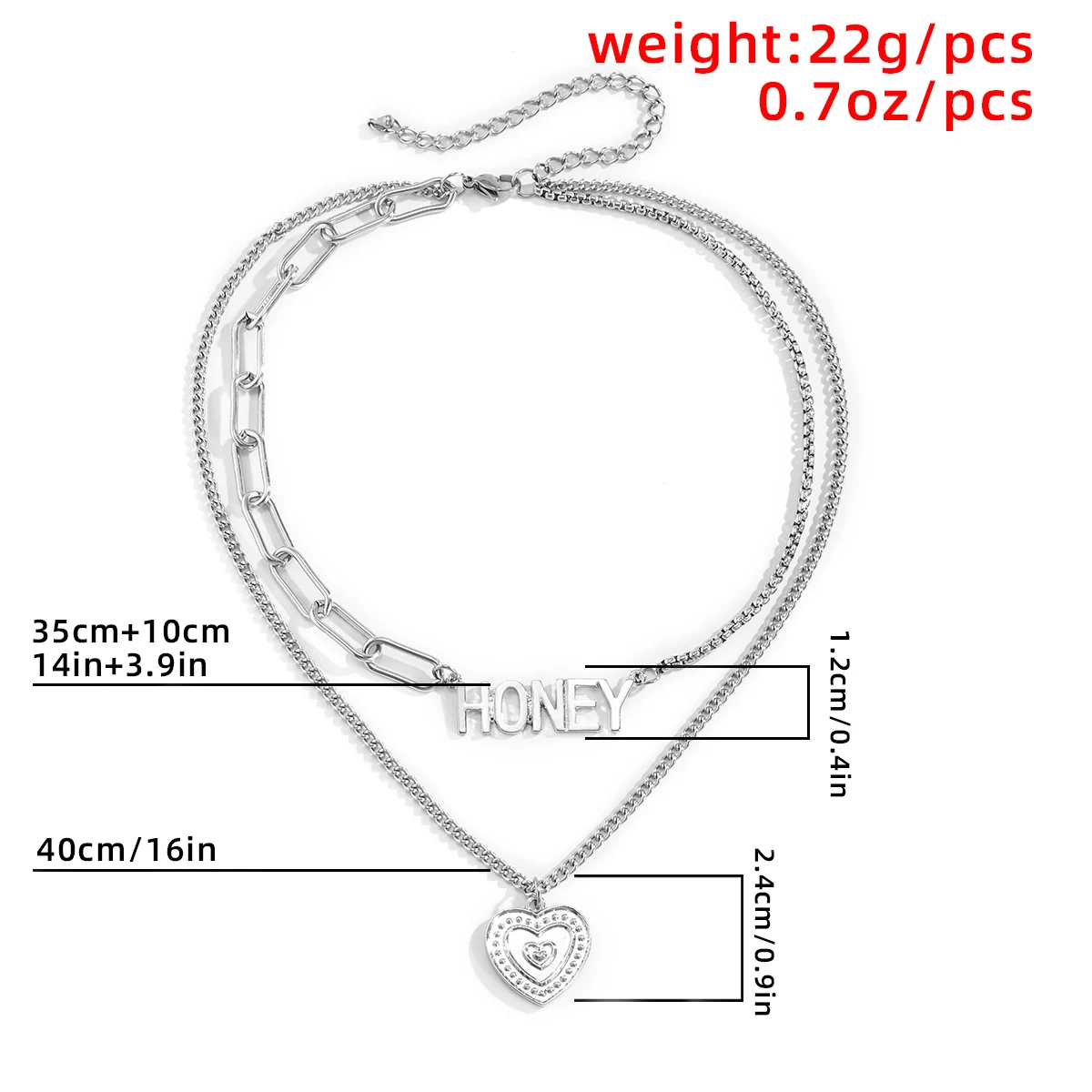 

Kpop Stainless Steel Heart Letter Pendant Necklace for Women Men Goth Aesthetic Key Lock Link Chain Choker Necklace Punk Jewelry