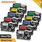 Этикетки для этикеток CASIO 34, XR-18WE, XR-18RD, XR-18BU, XR-18YW, XR-18GN, 18 мм, для этикеток CASIO KL-130, KL-120, KL-430