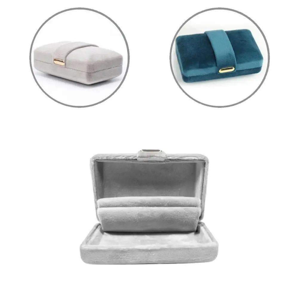 

Earrings Display Case Metal Button Useful Large Capacity Soft Touching Multi-purpose Jewelry Box