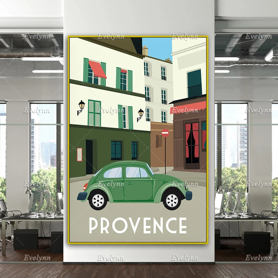 Прованс постер для путешествий Франция настенный искусство путешествие печать