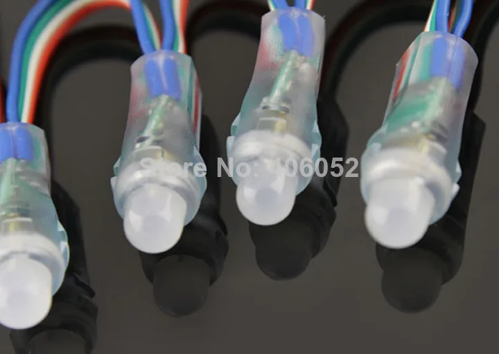 1000 шт. 12 мм LPD9813/LPD6803 пиксельный модуль IP68 Водонепроницаемый DC5V полный цвет 50 шнур