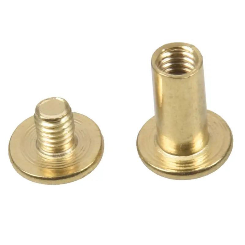 

ABSF Scrapbook Binding Screw Post 10mm 19pcs Brass Tone