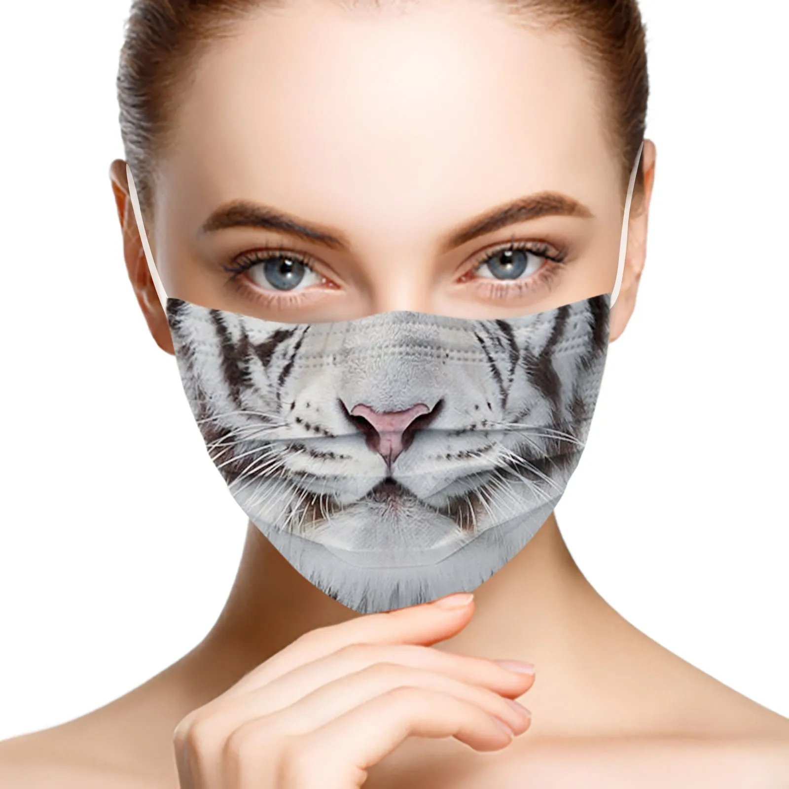 Защитная маска для лица 10 шт. животного тканевая женщин и мужчин забавная косплея