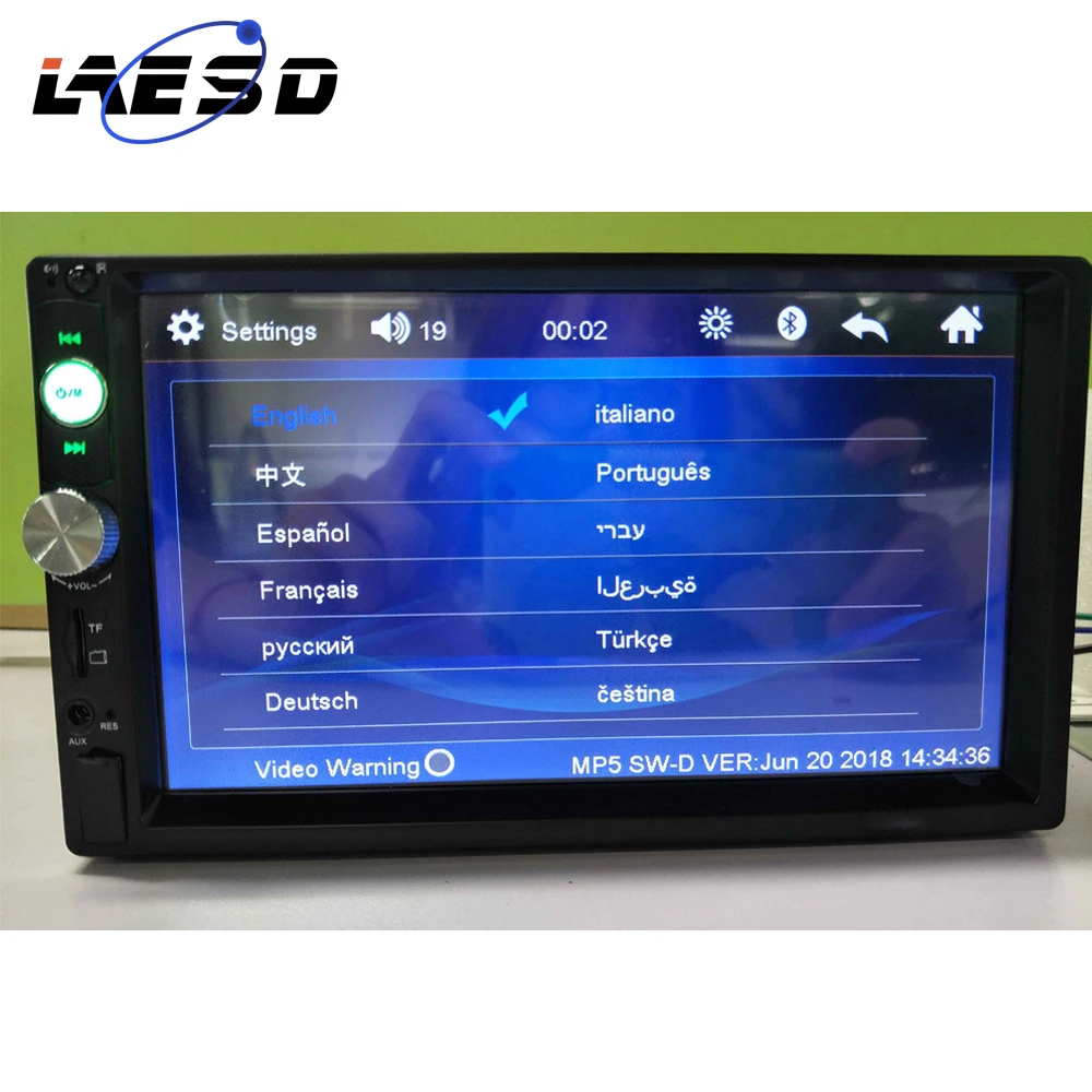 Автомобильный мультимедийный плеер LAESD 2 Din 7 ''сенсорный экран TFT HD радио FM