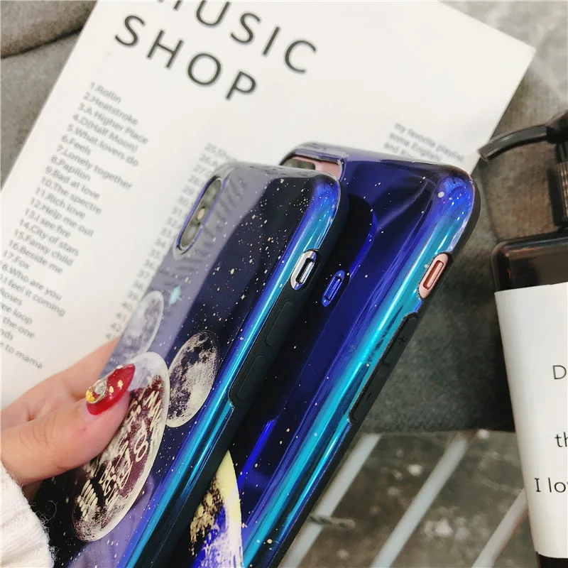 Чехол для телефона с синим излучением iPhone 11 Pro Max чехол 7 8 12 Plus X mini XR XS Вселенная