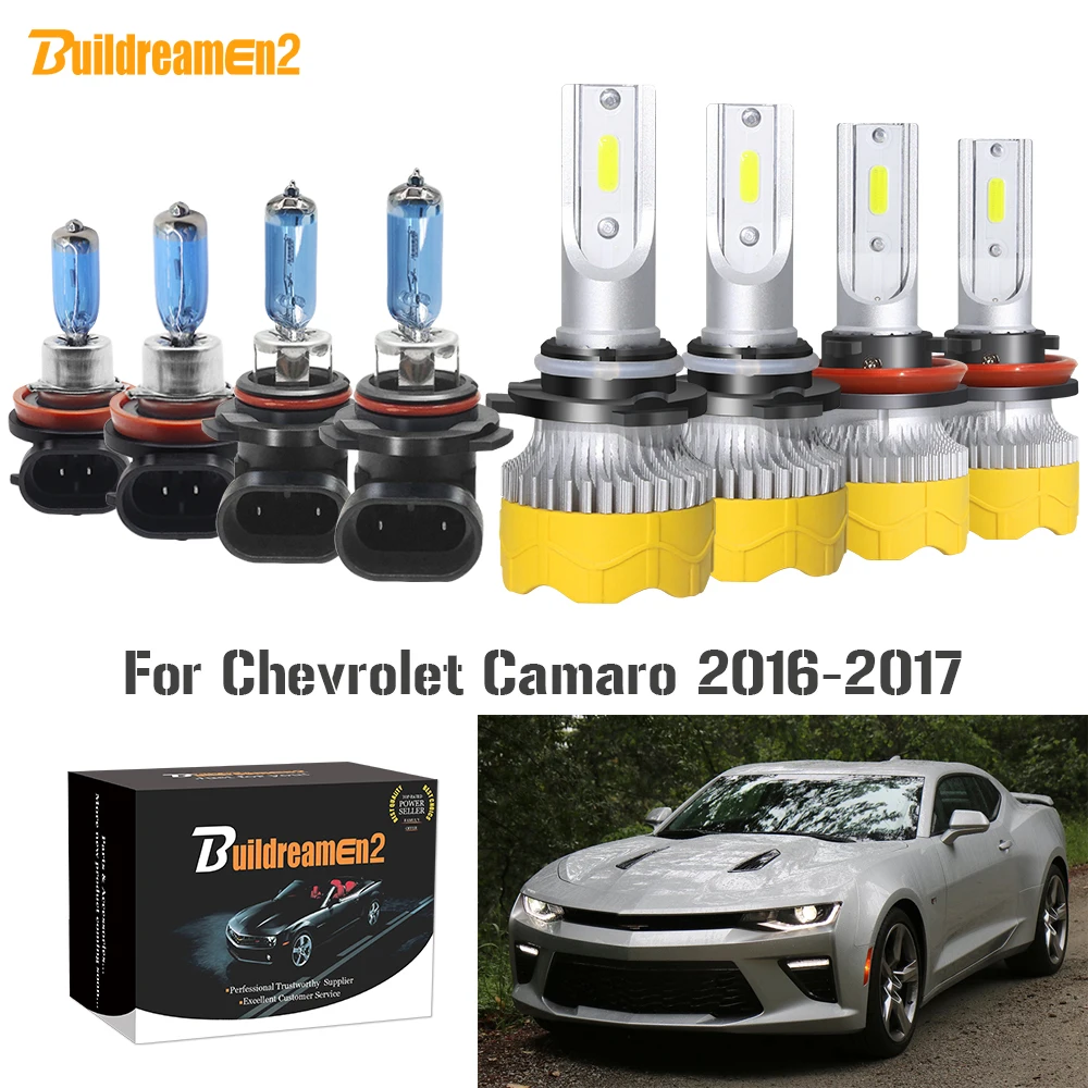 Buildreamen2 4 X автомобильные фары дальнего и ближнего света светодиодный галогенные