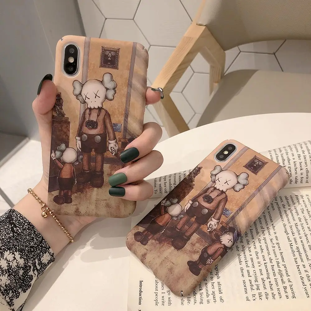 Винтажный жесткий чехол с цветочным рисунком для iPhone 7 8 Plus противоударный