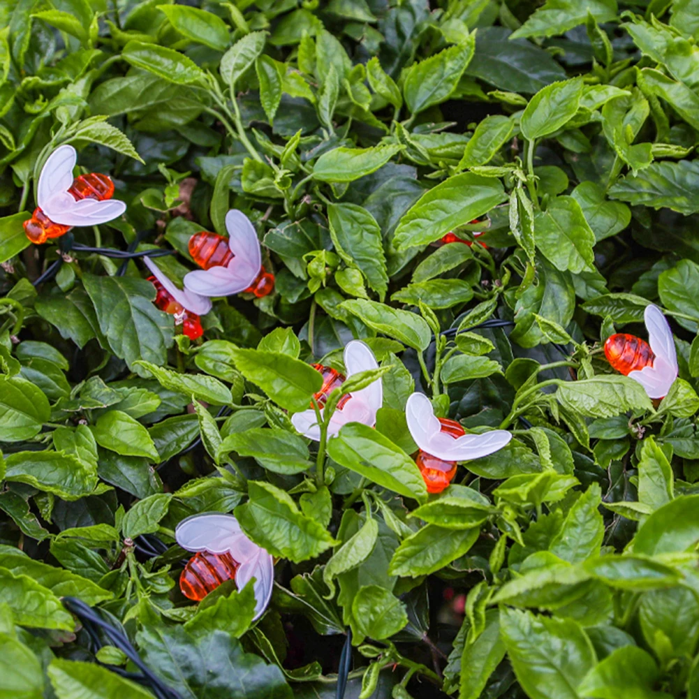 

Warm White Waterproof Patio LED Decoration Lamp Bee Shaped Solar Lighting String Solar Bollard Light Led Solar Stick Lights