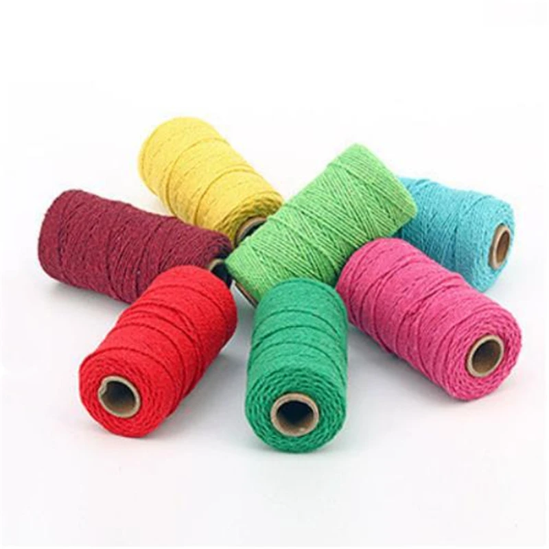 1 шт. 2 мм * 100 ярдов нить для вязания веревка из хлопка швейные шнуры рукоделия