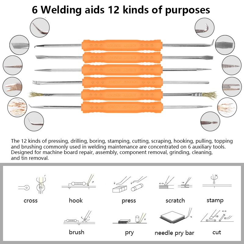 Электрический паяльник с регулируемой температурой и 5 наконечников 220 В 60 Вт |