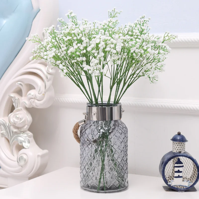 

1PCs DIY Artificial Baby's Breath Flower Plastic Gypsophila Fake Silicone Plant for Wedding Home Hotel Party Decoration 6 Colors