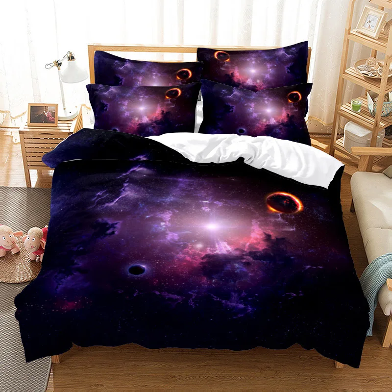 

Hot Fashion Beautiful Star HD Digital Print Bedding Sets Duvet Cover+ Pillowcase 2/3pcs Customized Bed Set US/AU/EU Size