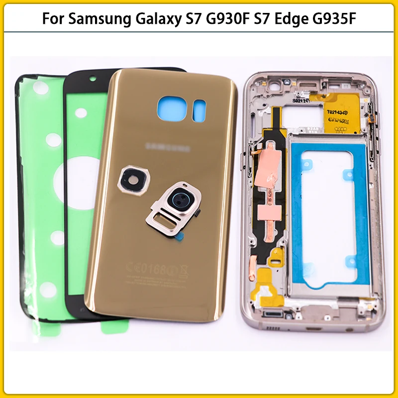 Новинка полный корпус S7 для Samsung Galaxy Edge G930F G935F задняя крышка со средней рамкой с