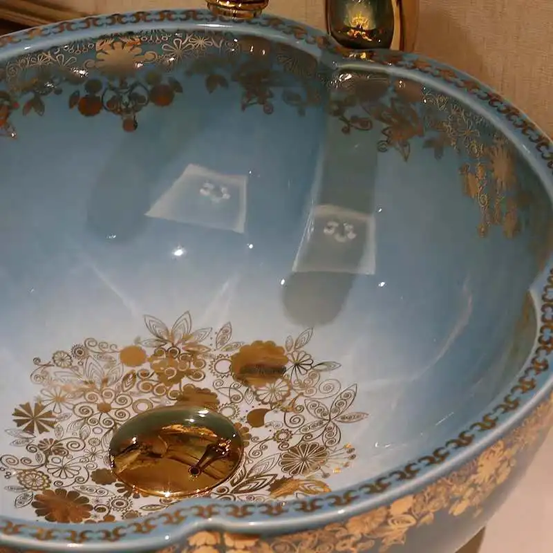 Керамическая раковина с лепестками для умывальника умывальник ванной