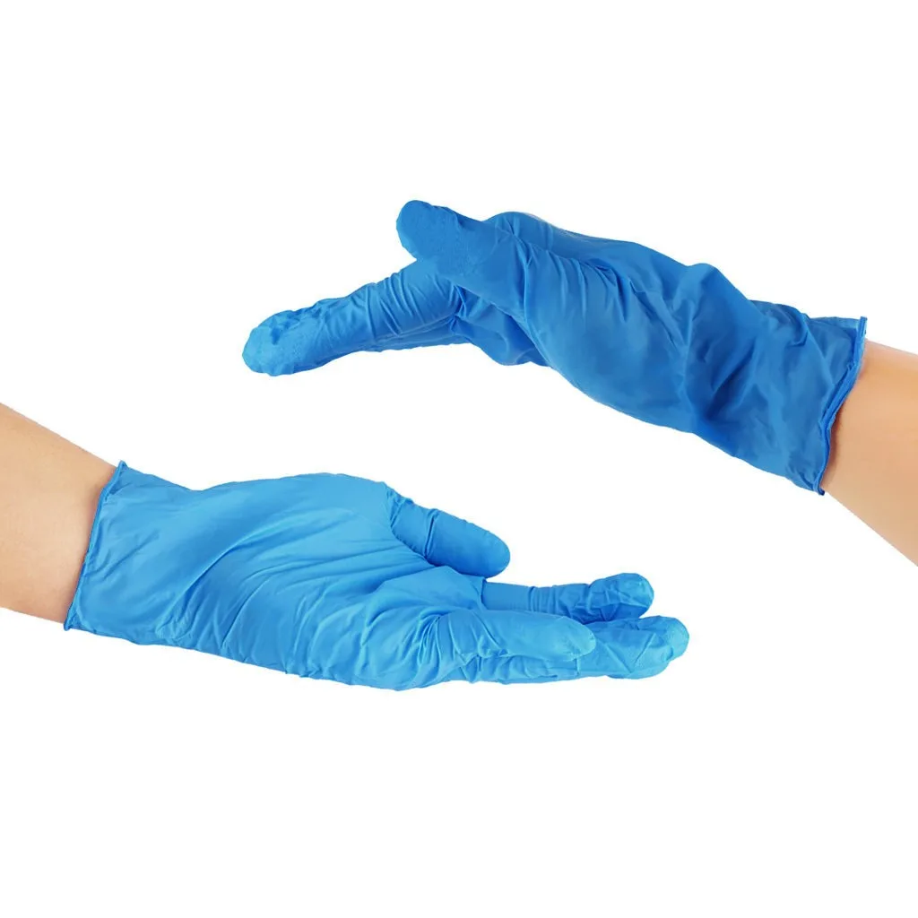 

100pc Blue Disposable Latex Gloves Dishwashing Kitchen Work Rubber Garden Protective Gloves Left and Right Hand Universal#T2