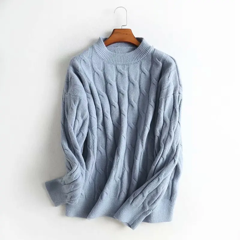 Женский трикотажный хлопковый свитер TMODA свободные пуловеры повседневный