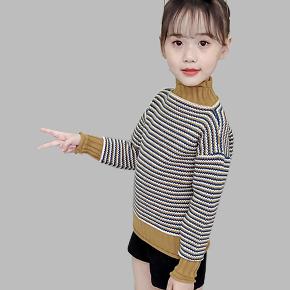 Кардиган для девочек в стиле пэчворк детский вязаный кардиган теплый свитер