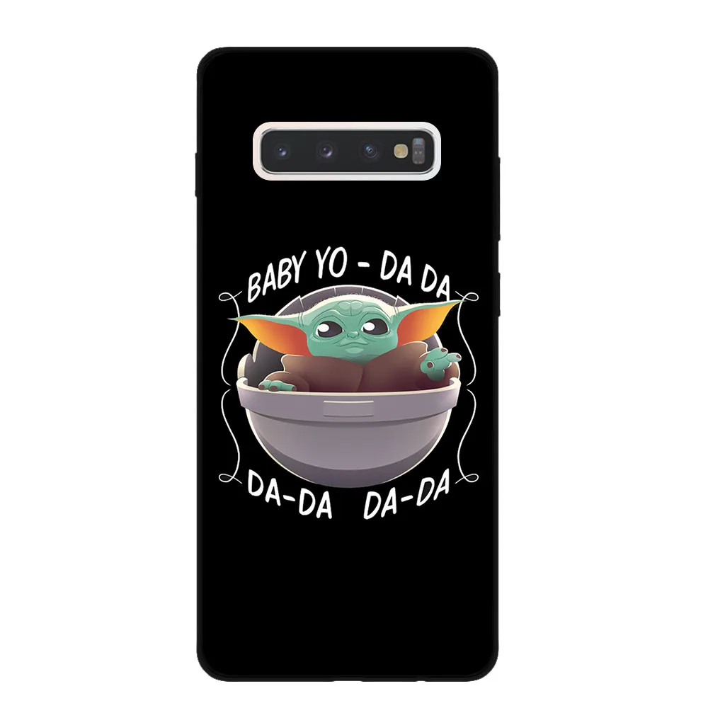 Black-T9005 Милая задняя крышка для samsung Galaxy S7 Edge S8 S9 S10 S11 Plus Lite S11E S10E Note 10 Pro, черные силиконовые чехлы для телефонов - Цвет: Black-T9005