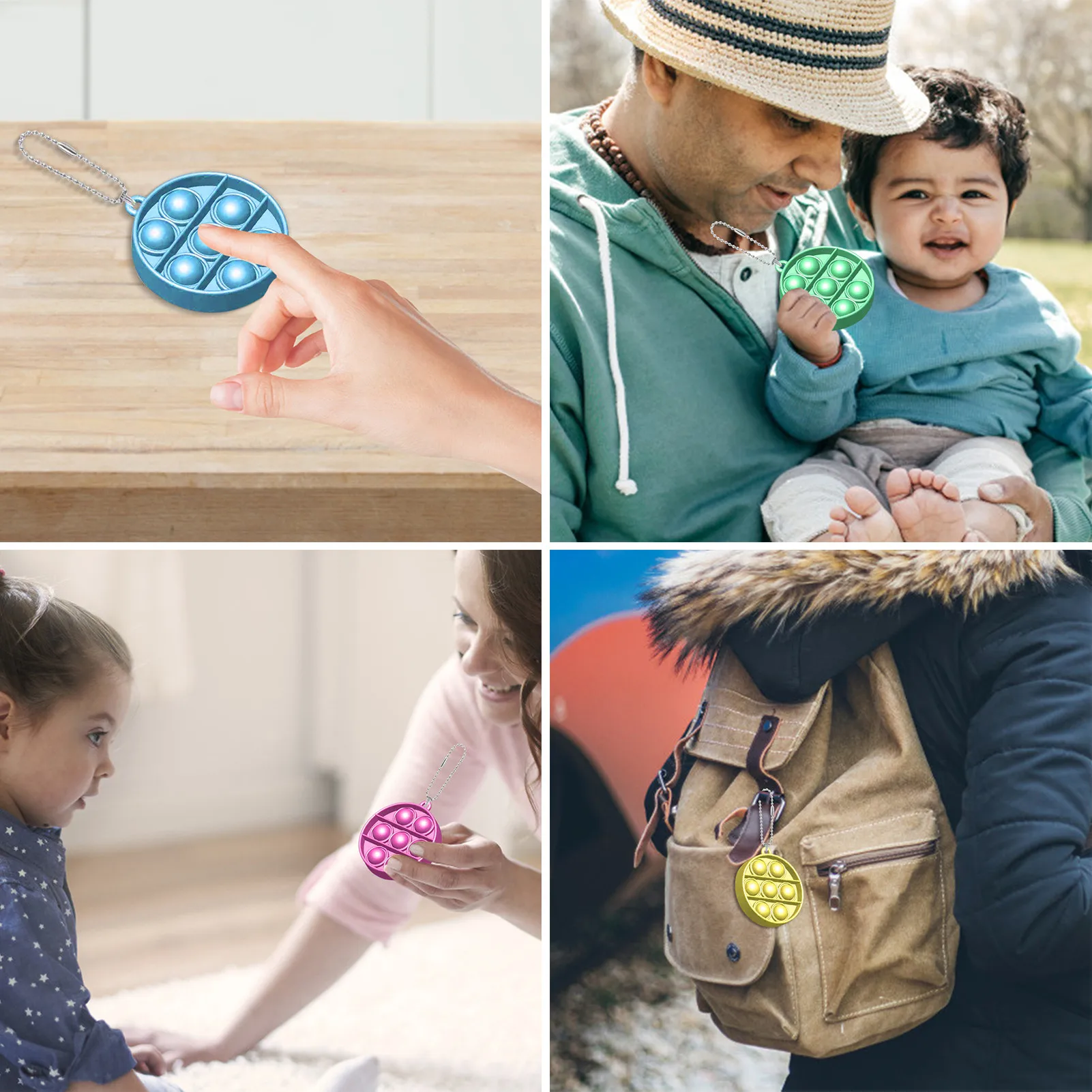 

Bubble Sensory Fidget Simple Dimple Toy Silicone Safe Stress Relief Toy