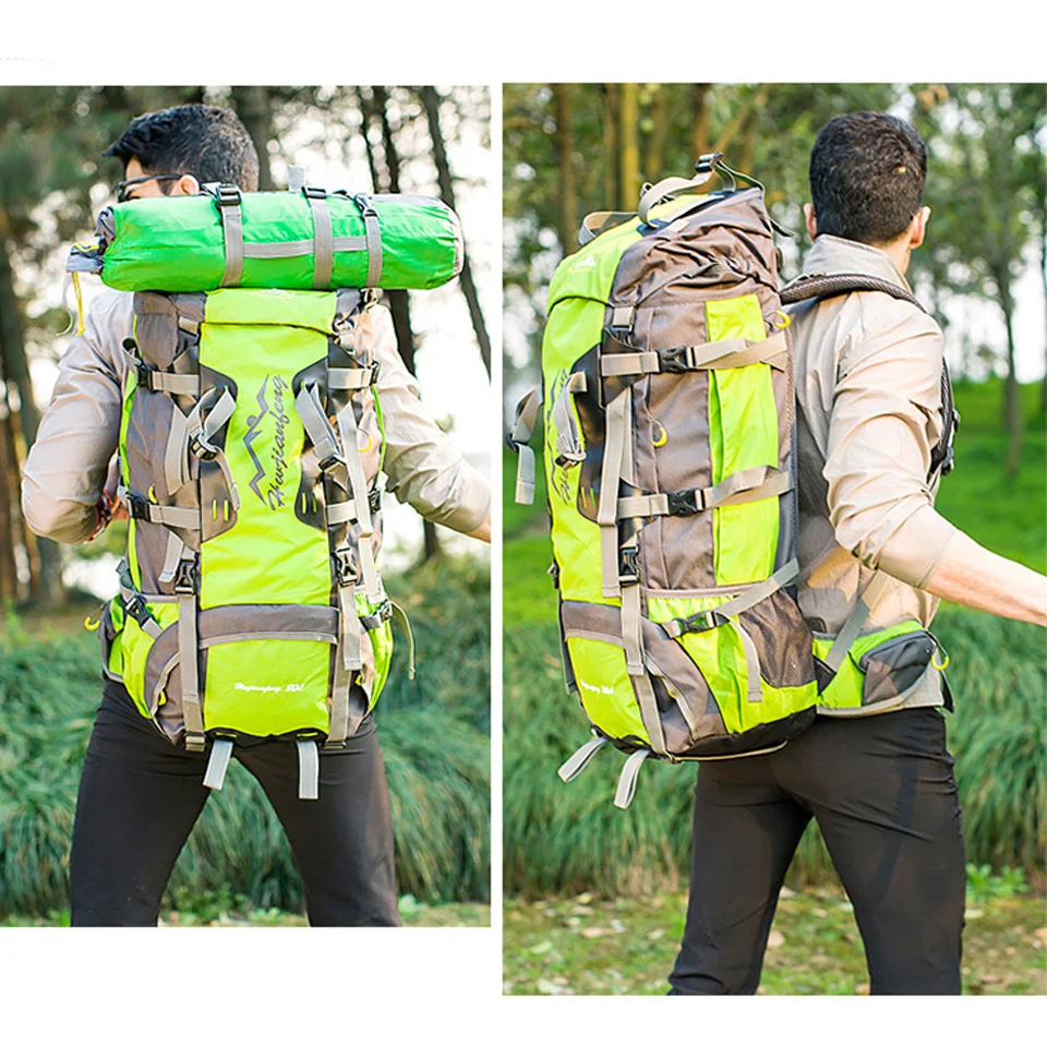 Походный рюкзак 80 л для мужчин и женщин Мужская водонепроницаемая сумка кемпинга