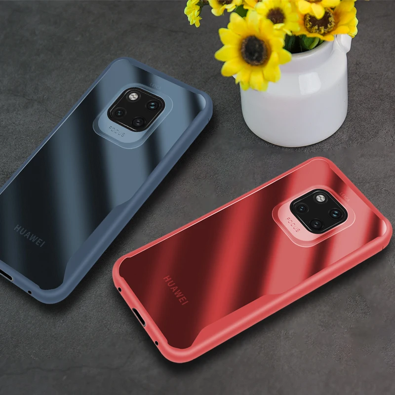 Luxury Shockproof Bumper For HUAWEI mate 20pro cases transparent Business for mate20 p30pro Clear protection Back Cover |
