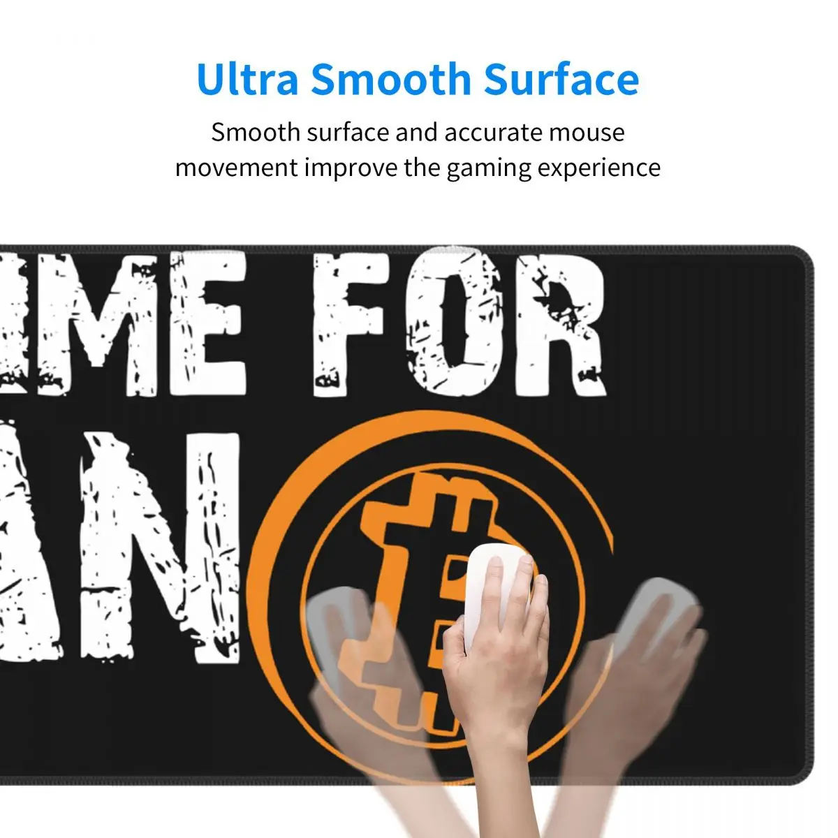 Пришло время план Б Биткоин криптовалюты длинный винтажный коврик для мыши