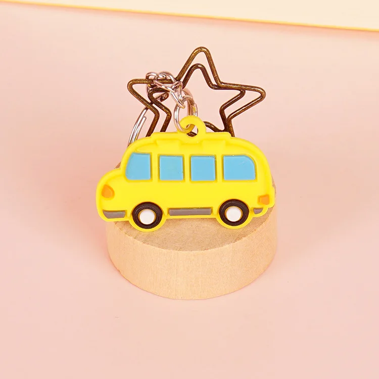 

WANGAIYAO cartoon keychain PVC soft rubber keychain Korean cute cartoon silicone pendant