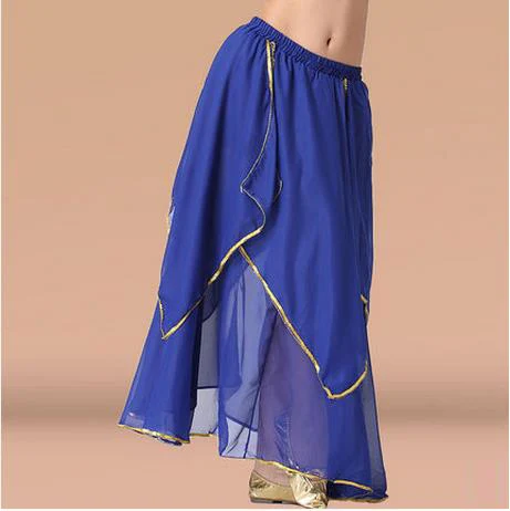 Костюмы для танца живота старший сексуальный шифон золото сторона танец юбка