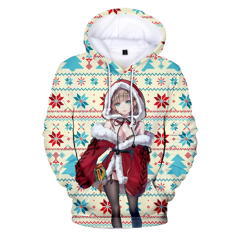 

Hot Sale Fashion Kids Hooded 3D Merry Christmas Hoodies Sweatshirts Women Men Pullovers Casual Girls Outwear Clothes