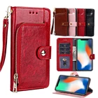 Кожаный чехол-кошелек для смартфонов ZTE (разные модели), 10 вариантов расцветок