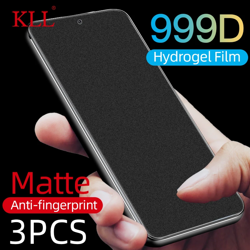 999D No Fingerprint Matte Hydrogel Film For Samsung Galaxy A8 A7 A6 Plus J6 J8 2018 A30S A50s S21 Plus Screen Protector No Glass