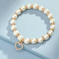 hi man french exquisite handmade pearl micro inlaid zircon heart bracelet women fashion high quality wedding gift jewelry