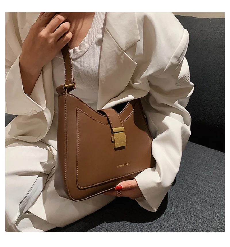 

Повседневная женская сумка-тоут через плечо, модная Изысканная сумка для покупок, сумки из искусственной кожи на цепочке для женщин 2021, бесп...