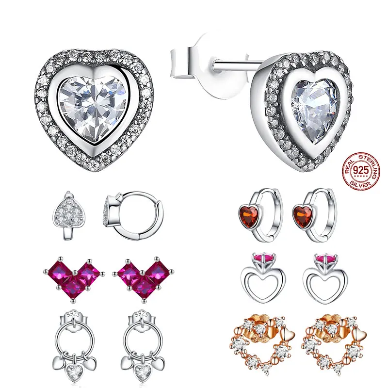 Женские маленькие серьги гвоздики из серебра 925 пробы|stud earrings rose gold|small stud earringsfashion