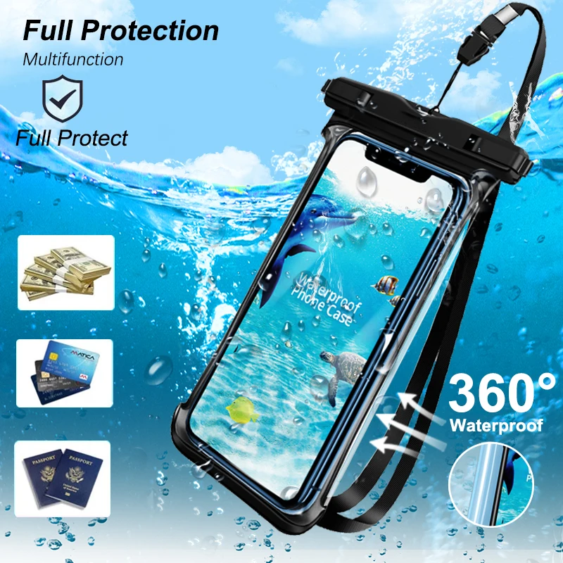 

Floating Airbag Waterproof Swim Bag Phone Case For iphone 11 Pro Max Samsung Xiaomi mi Note 9 Pro Redmi Huawei P30 20 Lite Cover