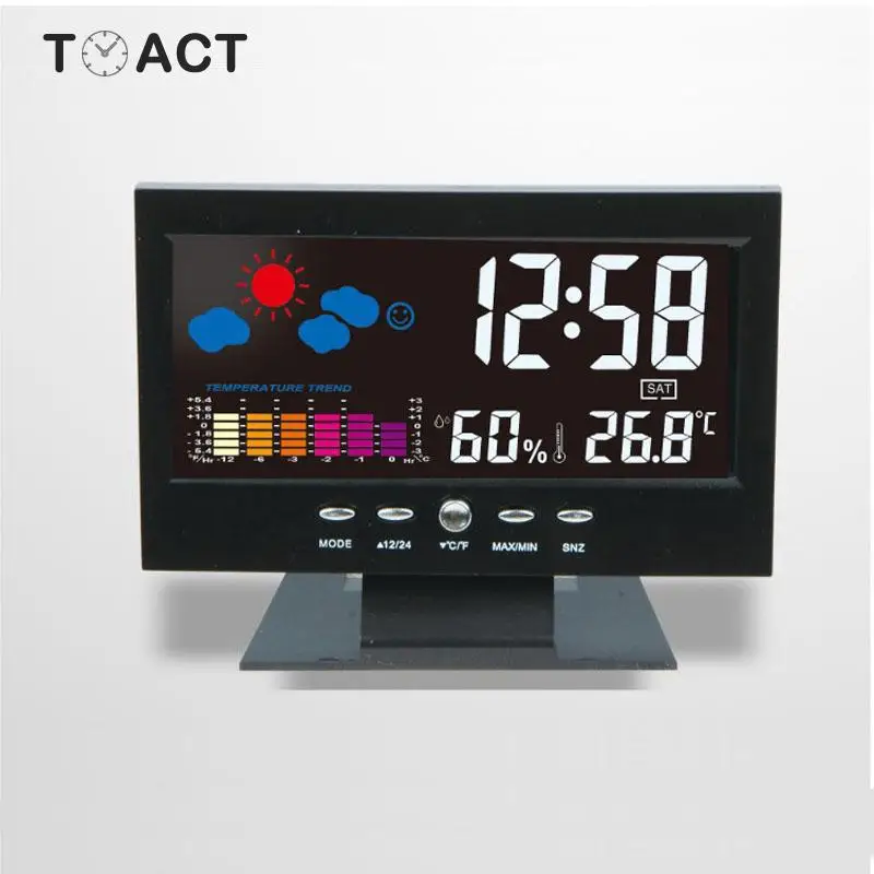 Настольные будильники цифровые настольные гигрометр температурный дисплей