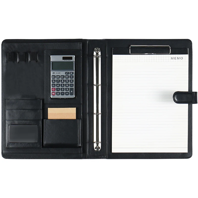 ПУ кожа A4 файл блокнот Презентация папка портфолио с калькулятором для бизнеса