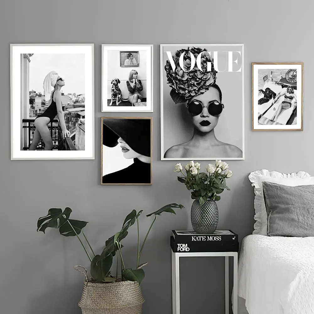 

Fashion Poster Black White Canvas Painting Photography On The Wall Feminist Art Print Modern Picture For Living Room Home Decor