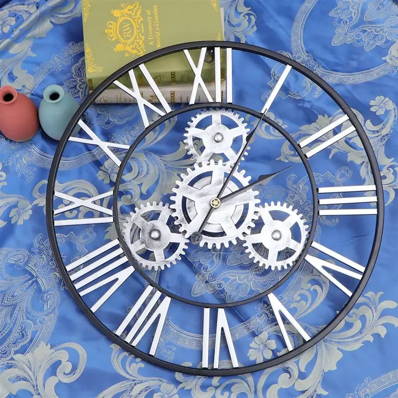 1 шт. креативные металлические настенные часы в стиле ретро модные декоративные